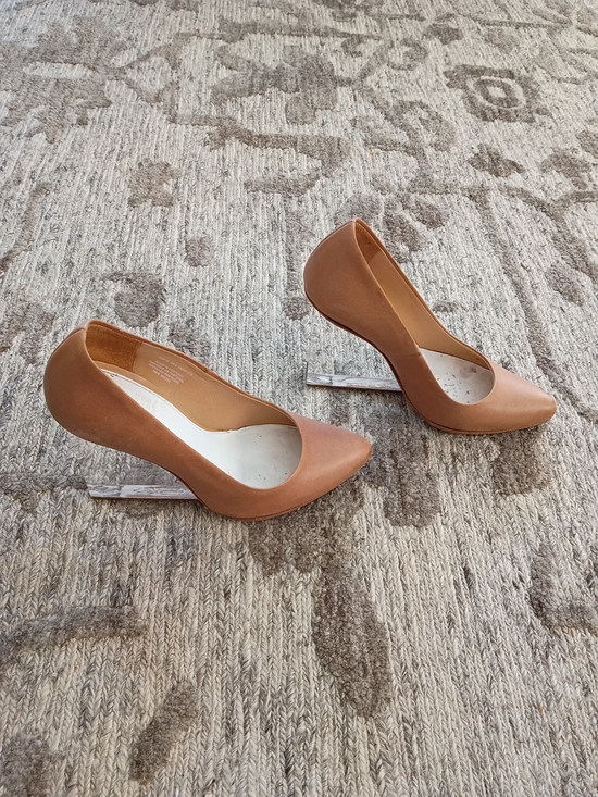 Maison Martin Margiela Shoes - Rare RunwayCollection Maison Martin Margiela Tan Leather Clear Wedge Heel Pump